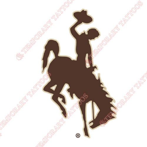 Wyoming Cowboys Customize Temporary Tattoos Stickers NO.7066